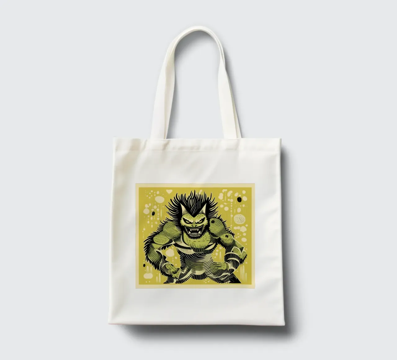 Wolverine verde 1 borsa in juta da Minimal Animal Art