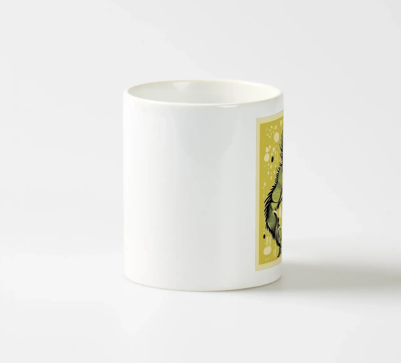 Wolverine verde 1 tazza in ceramica da Minimal Animal Art