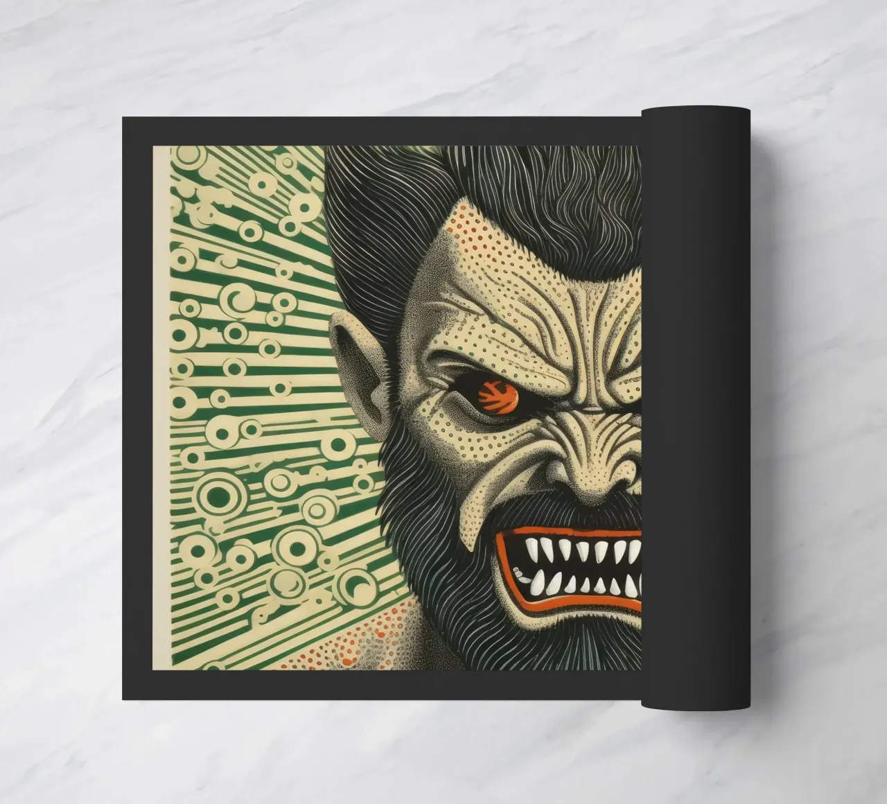 Wolverine verde 2 zerbino da Minimal Animal Art