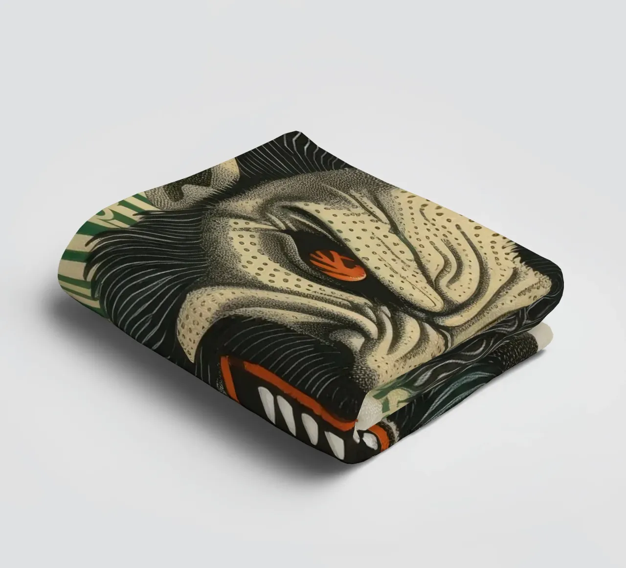 Wolverine verde 2 asciugamano da bagno da Minimal Animal Art