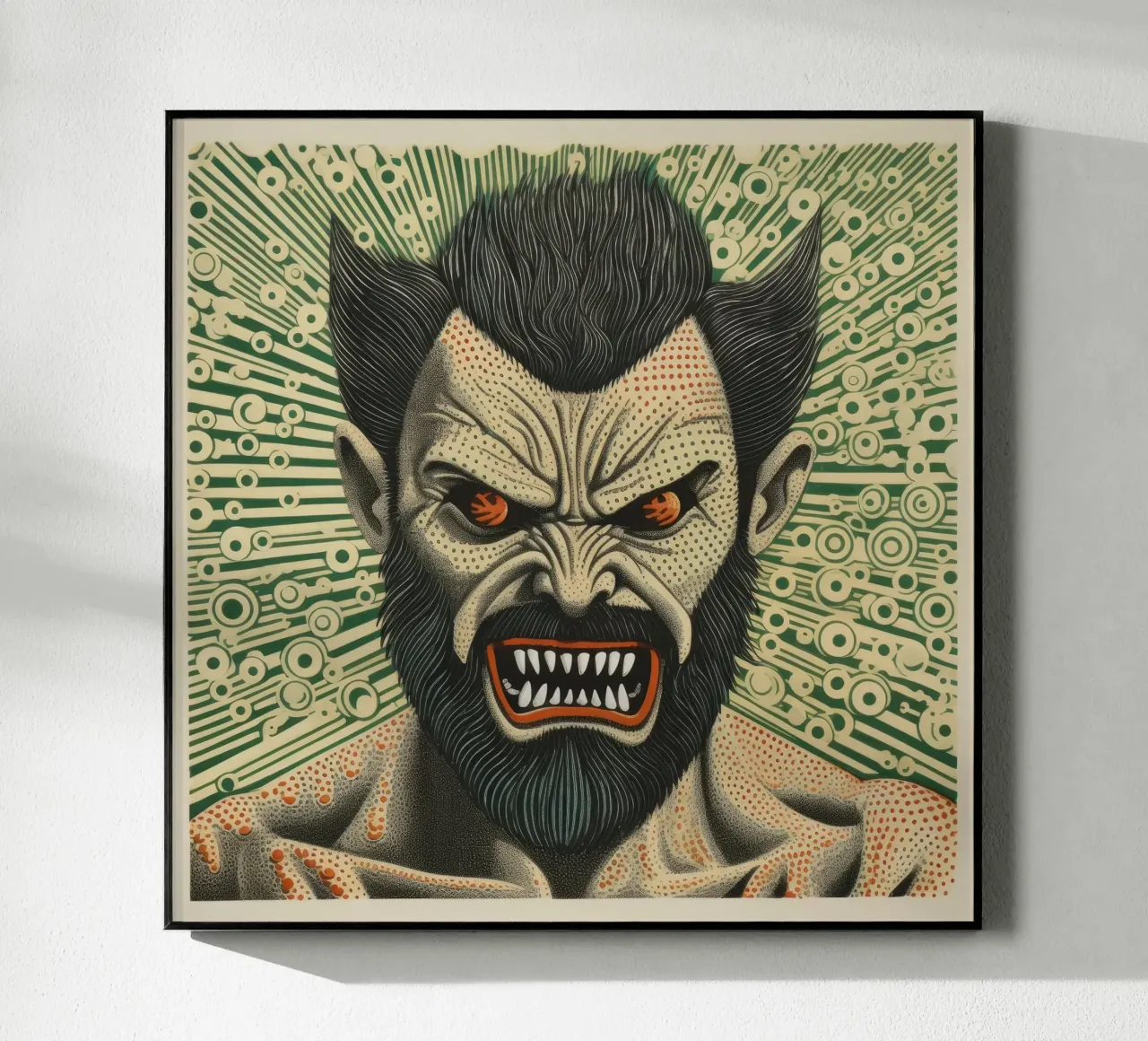 Wolverine verde plexiglass da Minimal Animal Art