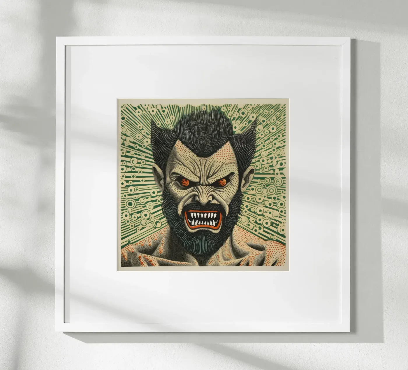 Green Wolverine poster by Minimal Animal Art