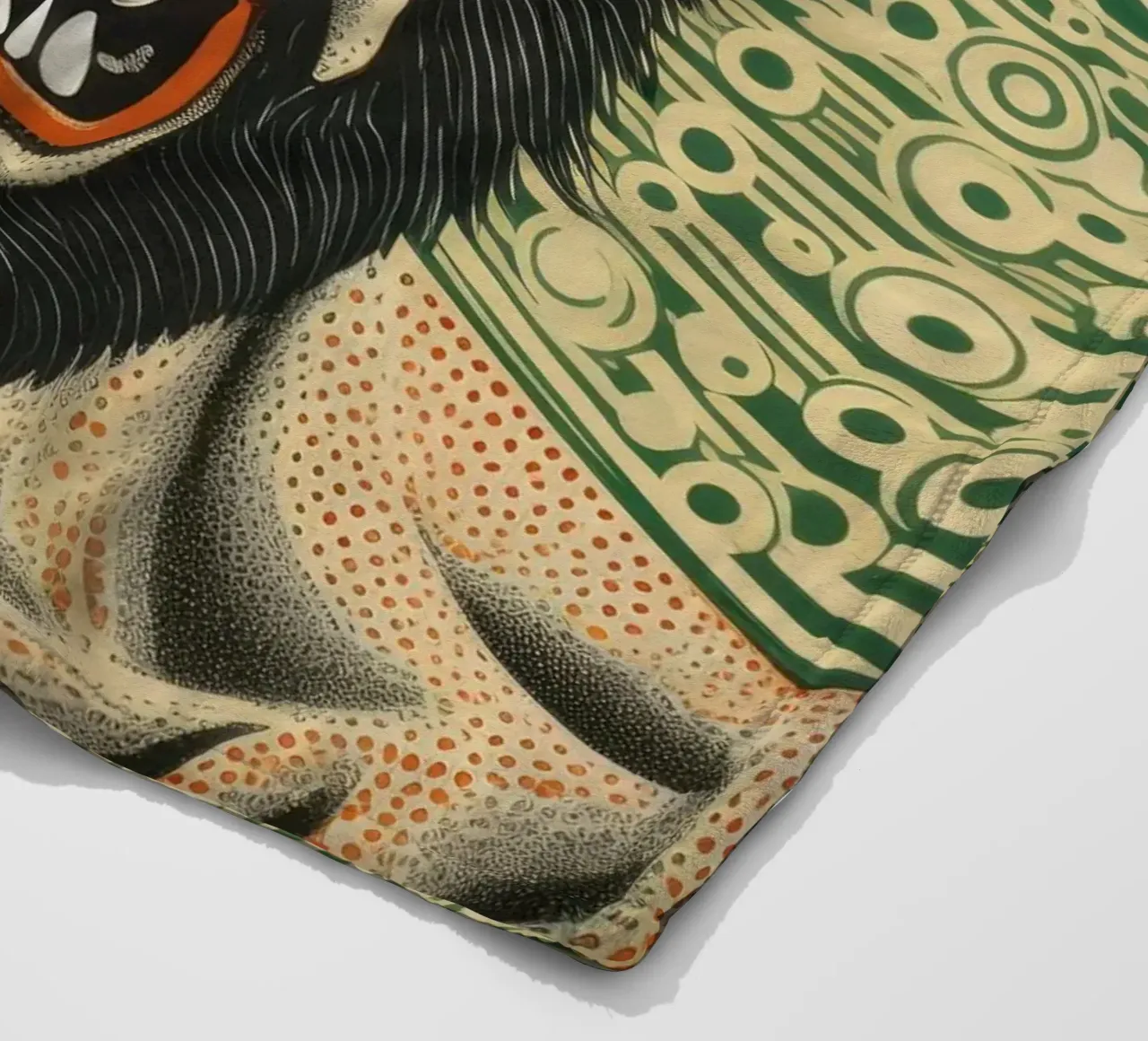 Wolverine verde 2 coperta in pile da Minimal Animal Art