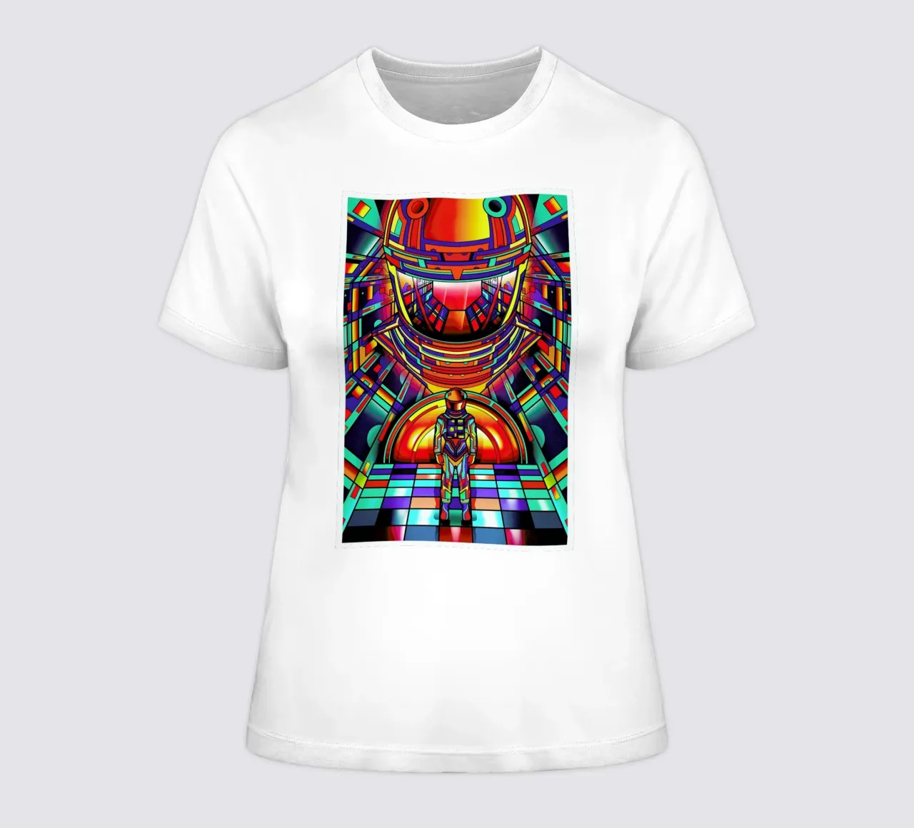 2001 A Space Odyssey women's fitted t-shirt by Van Orton Design