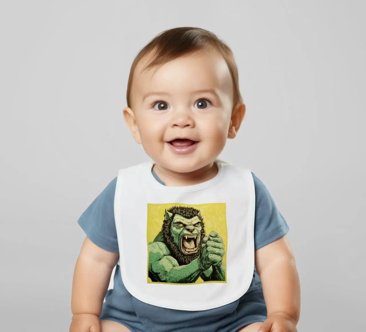 Wolverine verde bavaglino da Minimal Animal Art