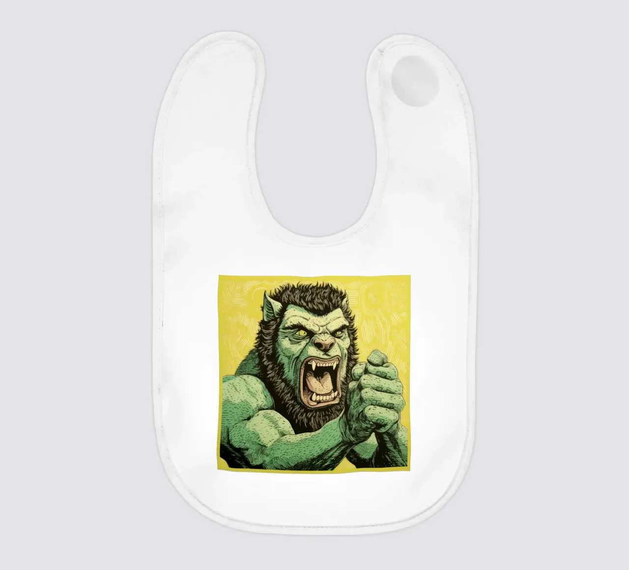 Wolverine verde 3 bavaglino da Minimal Animal Art