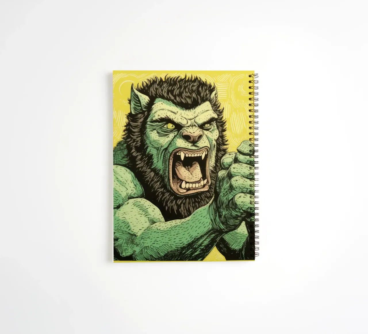 Grüner Vielfraß 3 Ringbuch von Minimal Animal Art