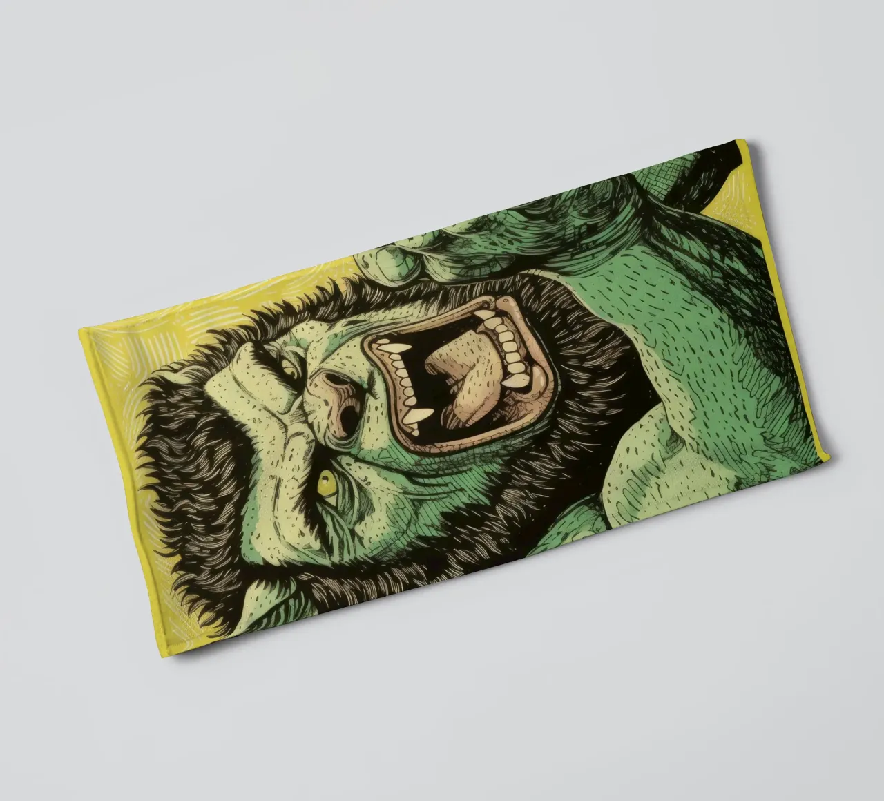 Wolverine verde 3 asciugamano da bagno da Minimal Animal Art