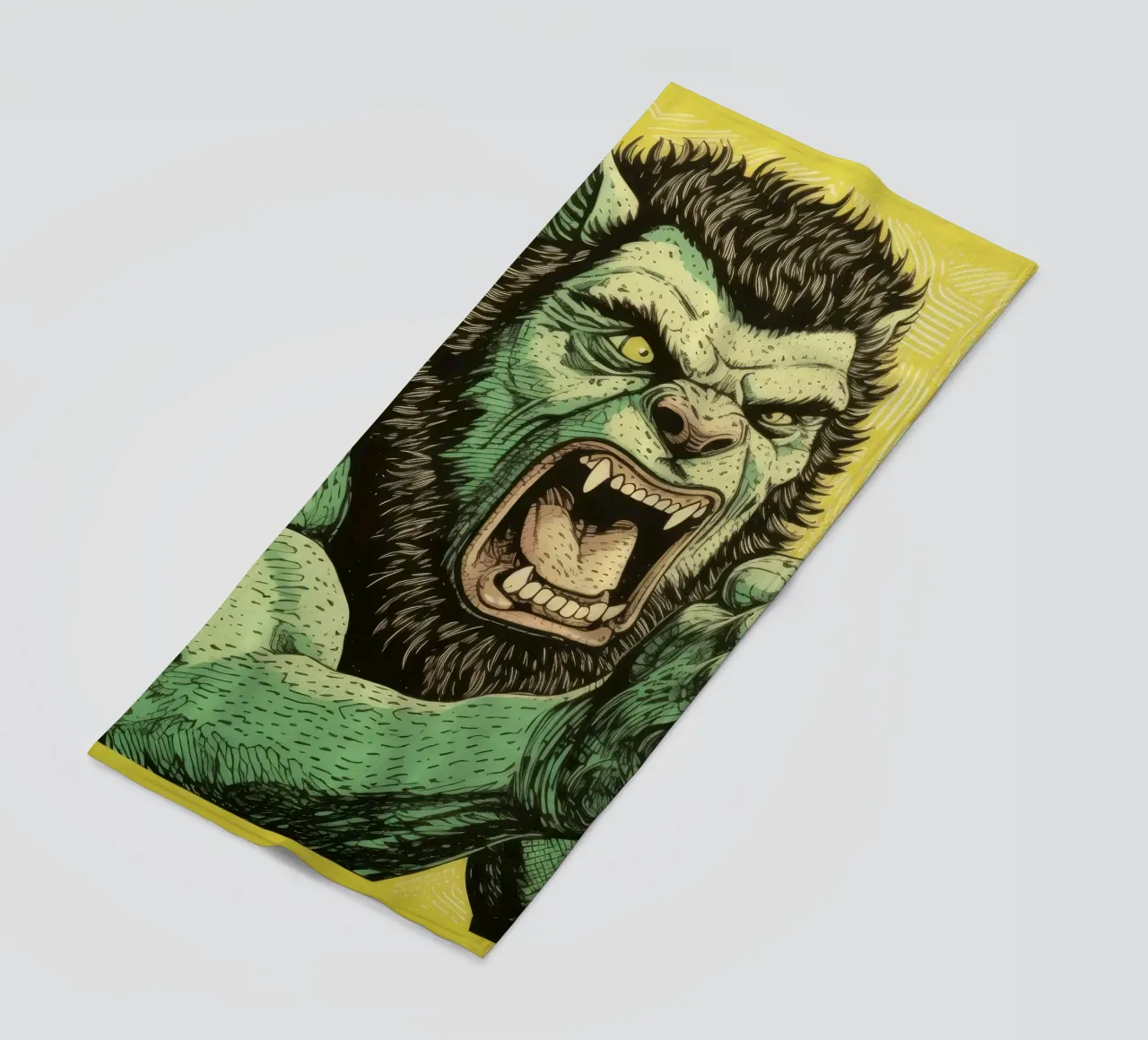 Wolverine verde 3 telo mare da Minimal Animal Art