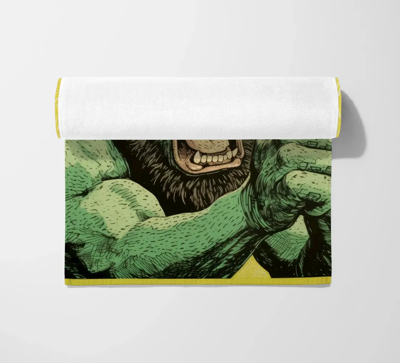 Wolverine verde 3 telo mare da Minimal Animal Art