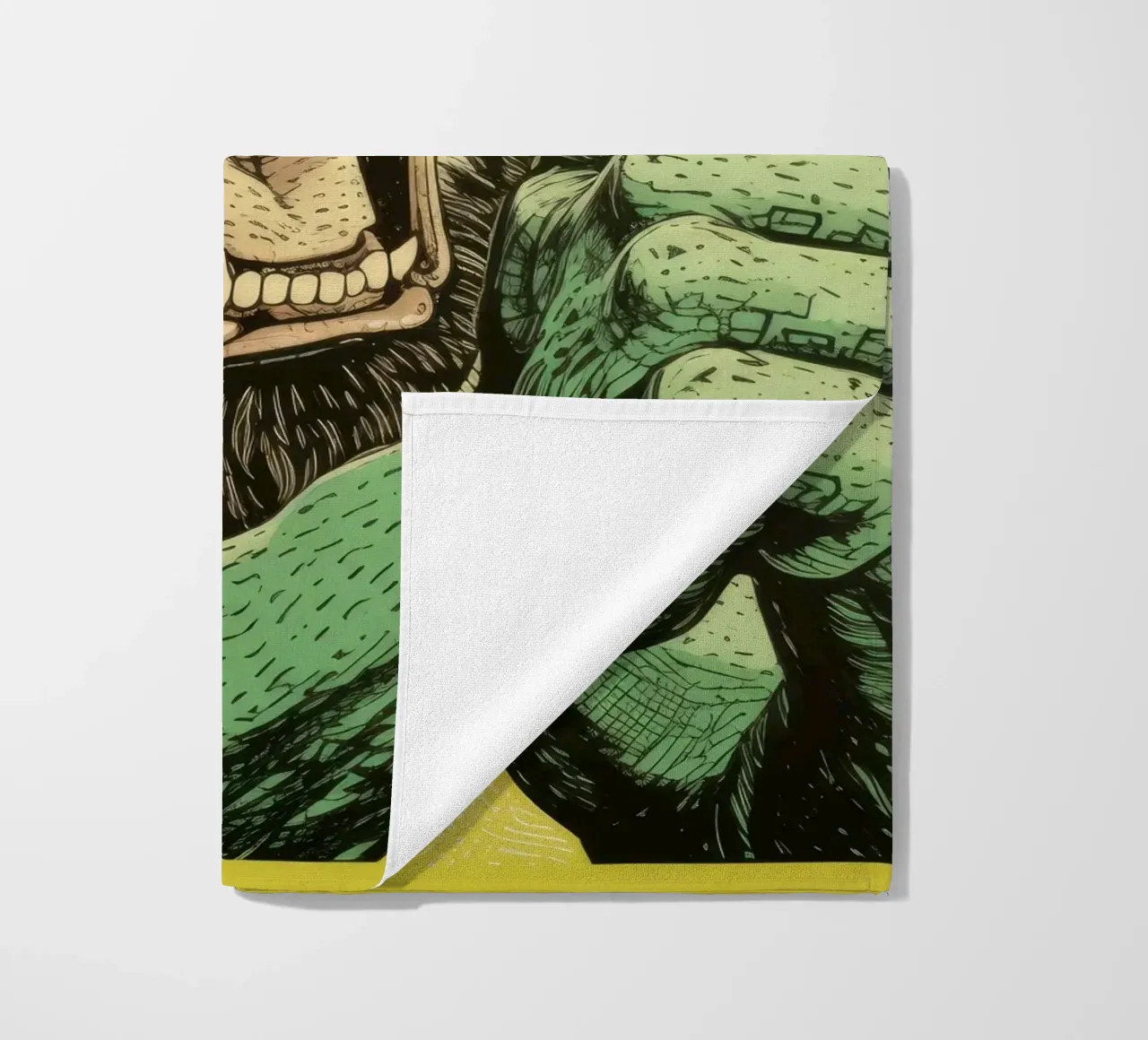 Wolverine verde 3 telo mare da Minimal Animal Art