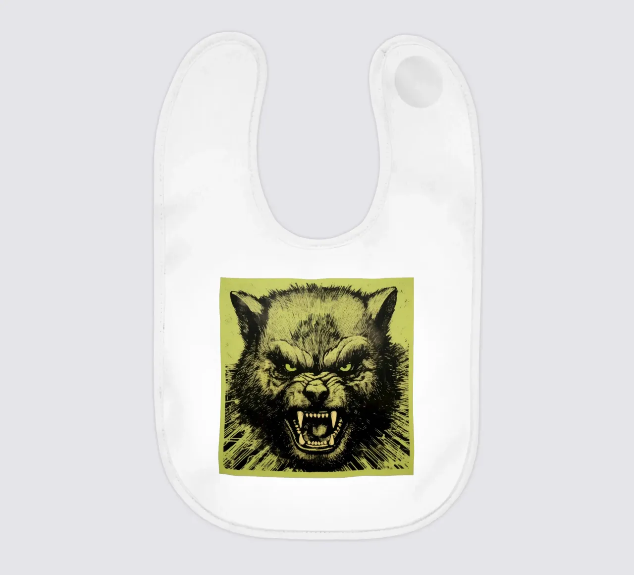 Wolverine verde 4 bavaglino da Minimal Animal Art