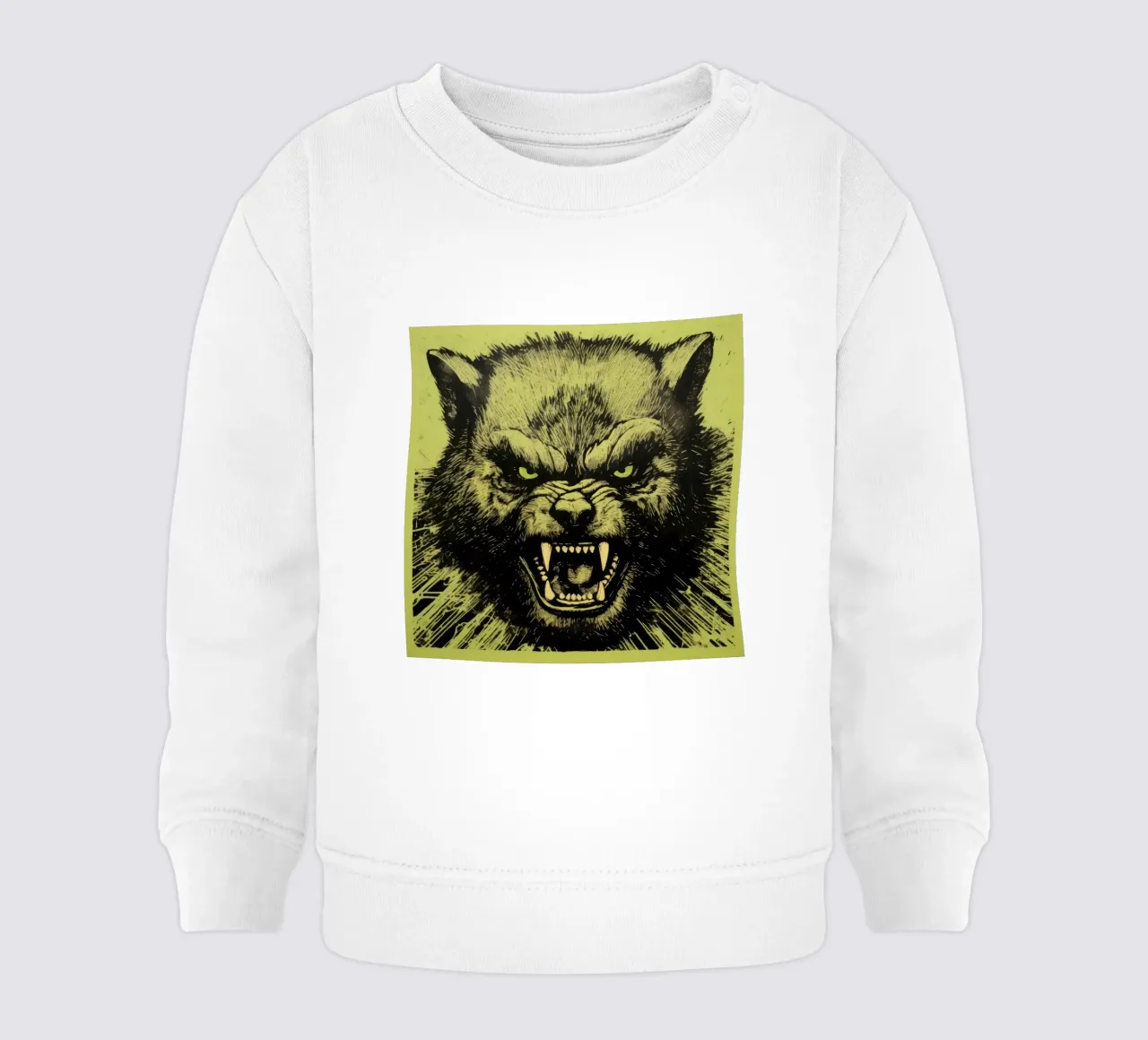 Wolverine verde 4 felpa neonato da Minimal Animal Art