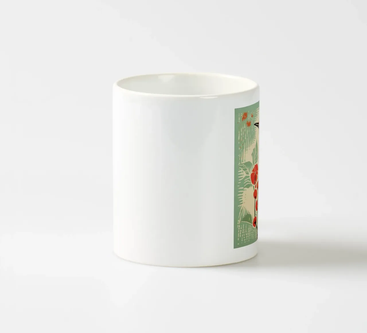 Picchio verde 1 tazza in ceramica da Minimal Animal Art
