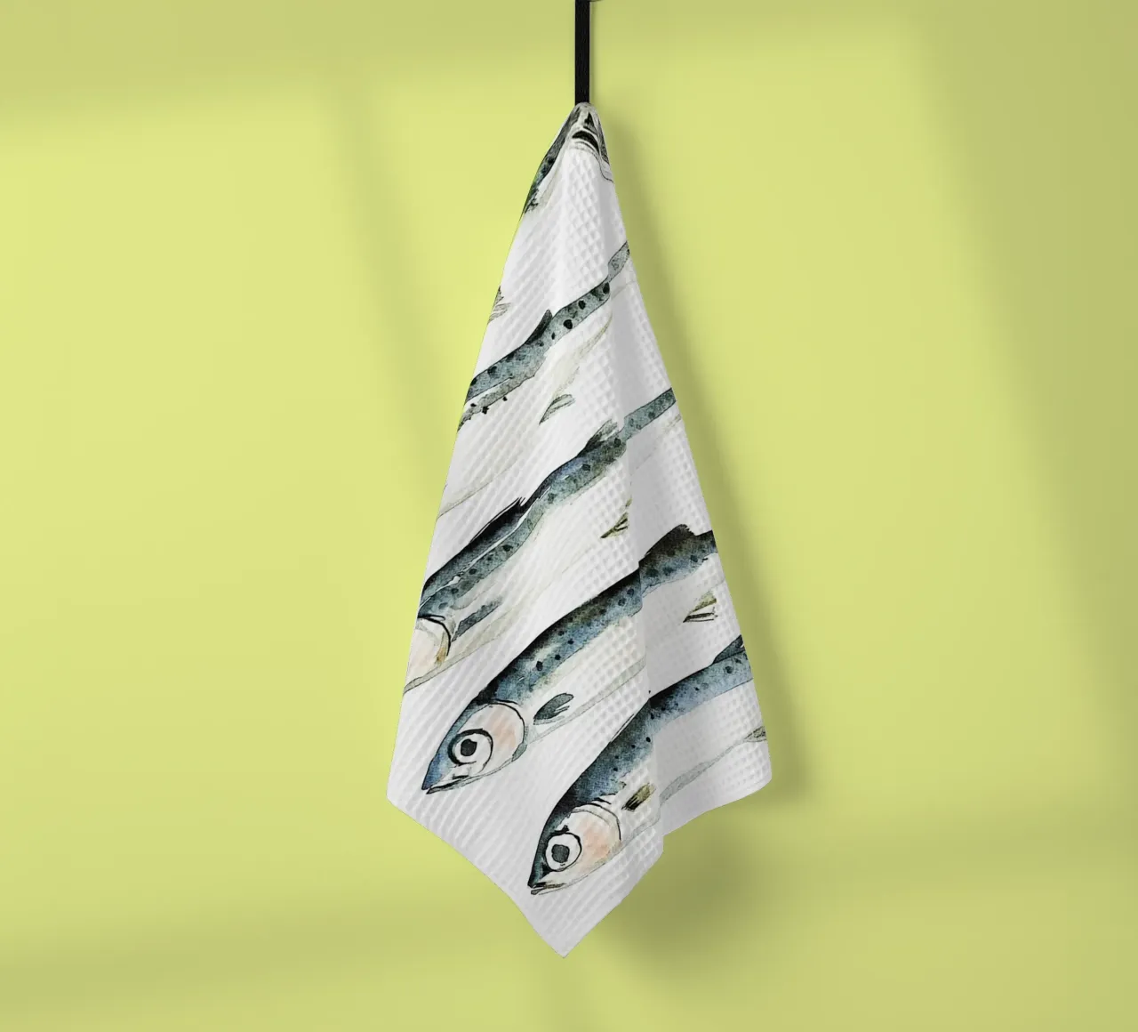 Fisch Aquarell Kunst Design Geschirrtuch von kaiyaraiya