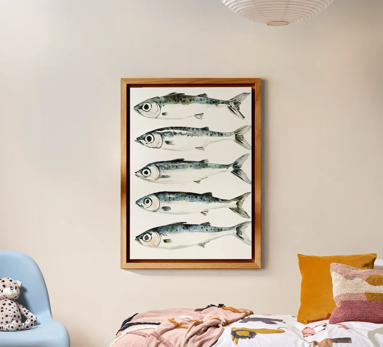 Vis aquarel kunst ontwerp aluminium-dibond van kaiyaraiya