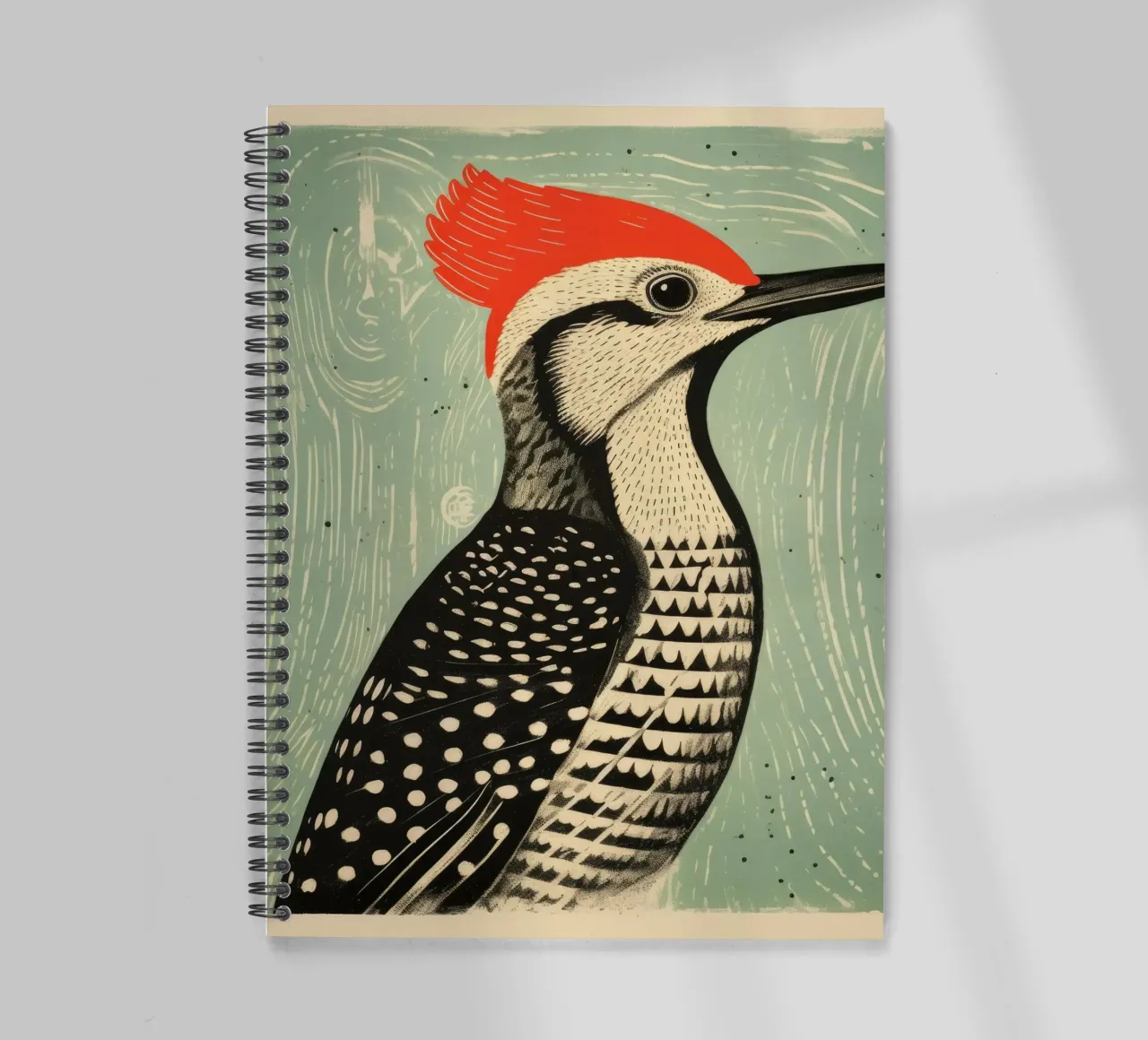 Grünspecht 2 Ringbuch von Minimal Animal Art