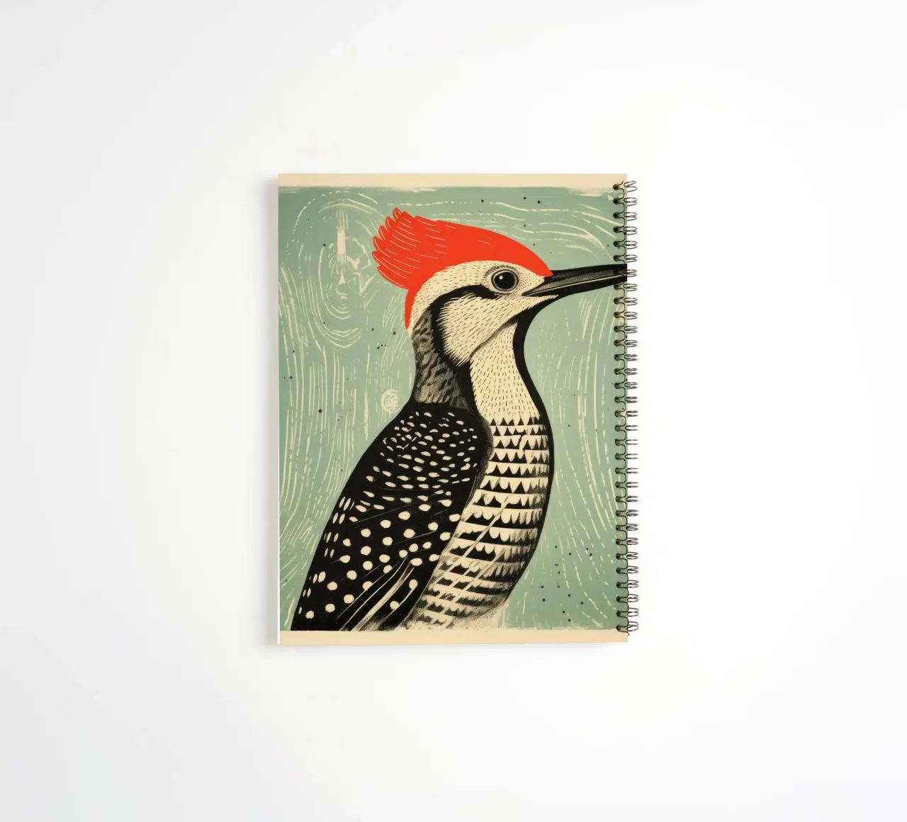 Grünspecht 2 Ringbuch von Minimal Animal Art