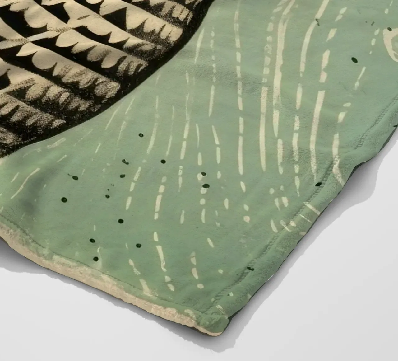 Picchio verde 2 coperta in pile da Minimal Animal Art