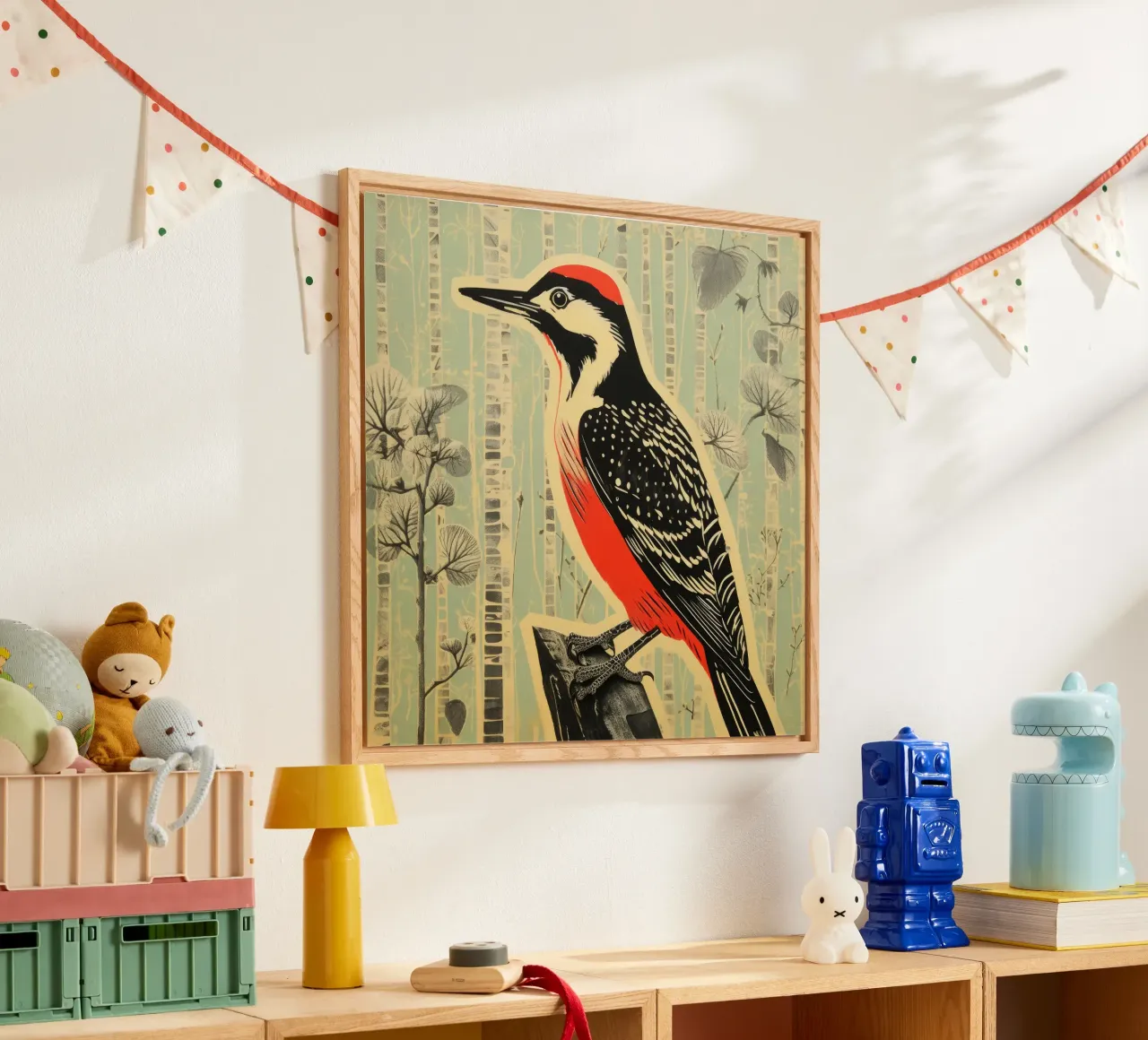 Picchio verde plexiglass da Minimal Animal Art