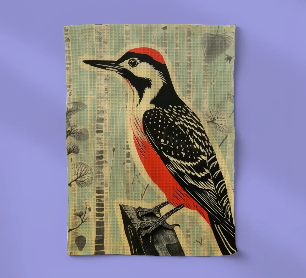 Pic vert 3 torchon de Minimal Animal Art