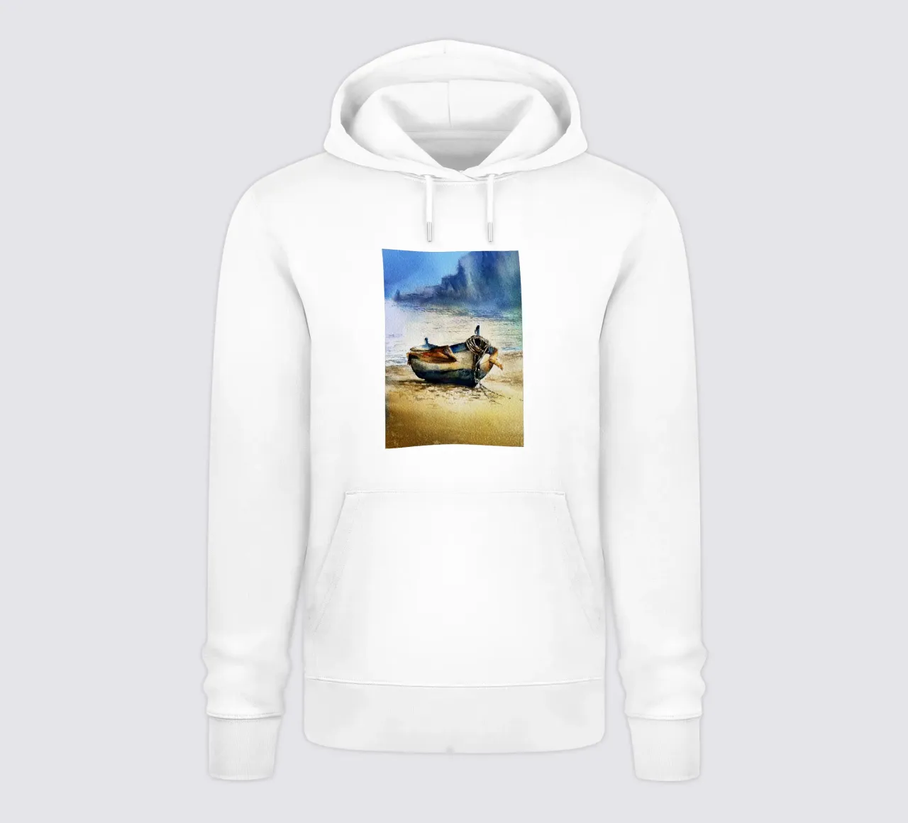 Boot Aquarell Kunst Design Hoodie von kaiyaraiya