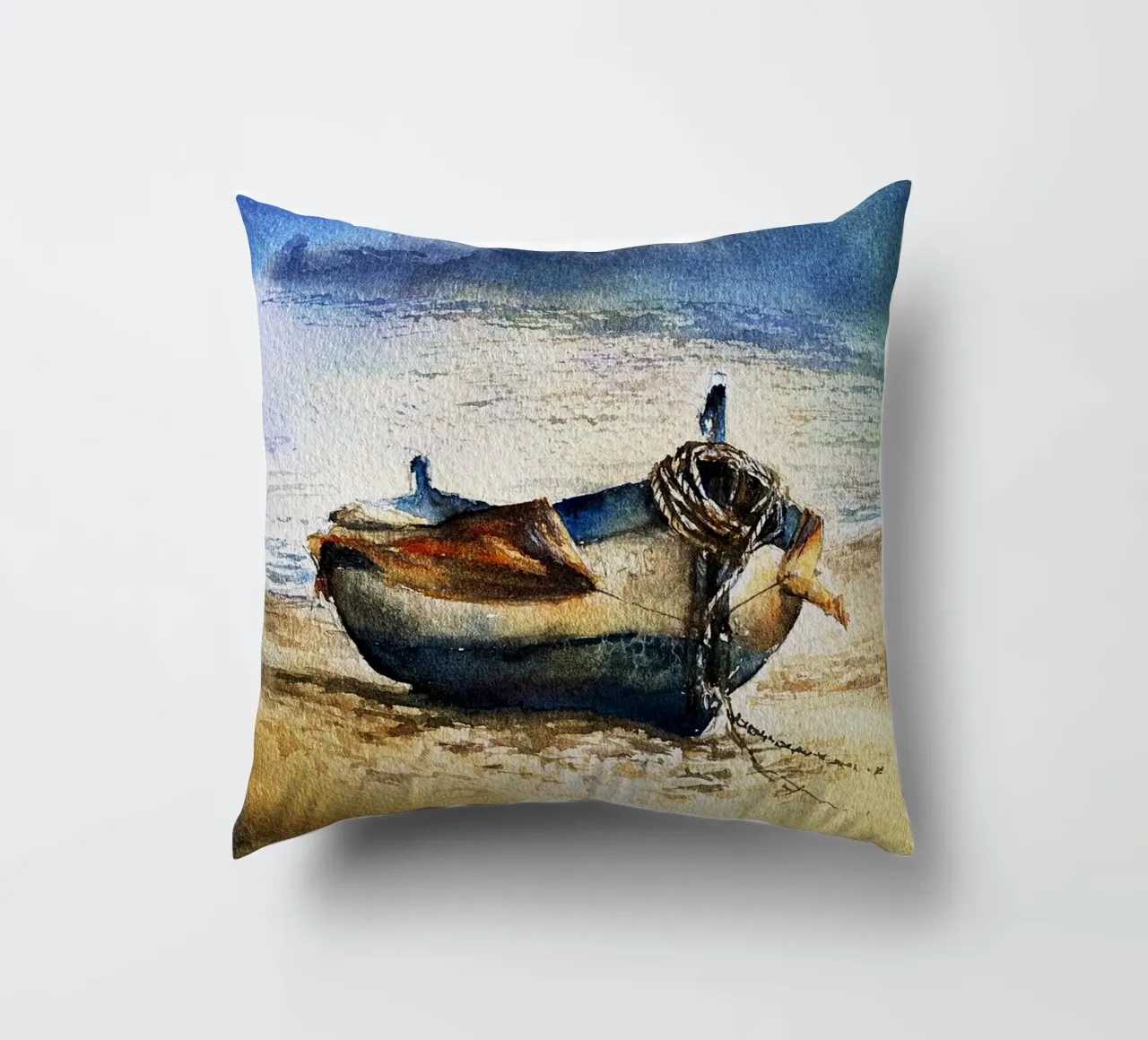 Bateau Aquarelle Art Design coussin de kaiyaraiya