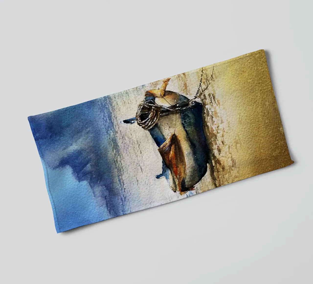 Barca Acquerello Arte Design asciugamano da bagno da kaiyaraiya