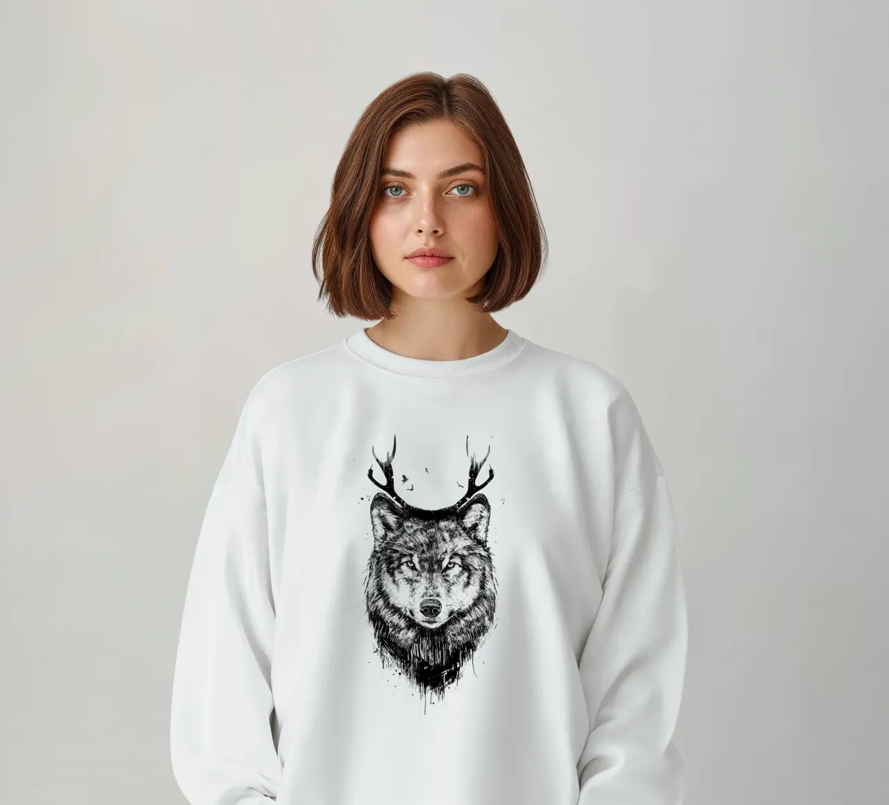 Deer Wolf felpa da Balazs Solti