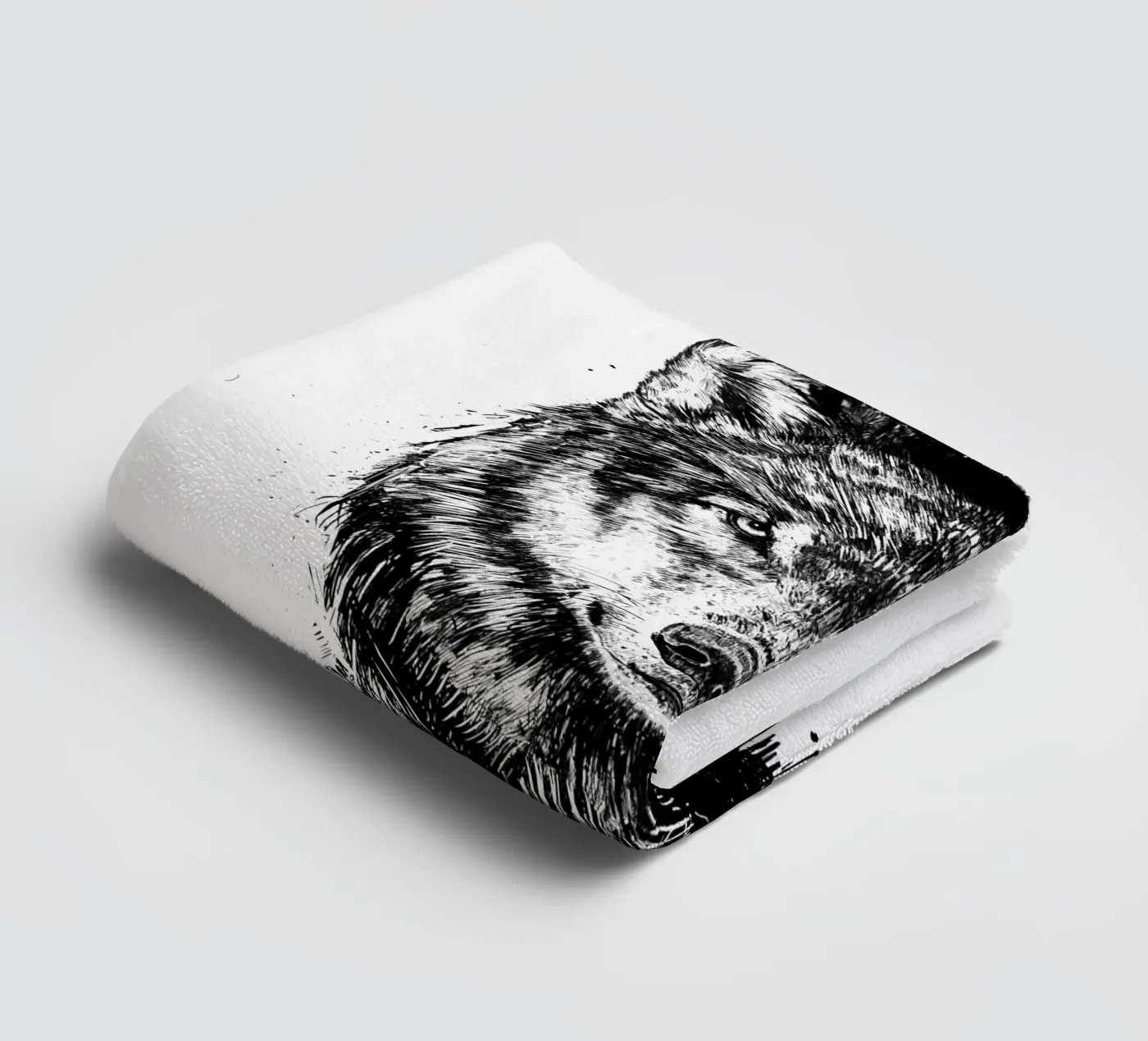 Deer Wolf towel by Balazs Solti