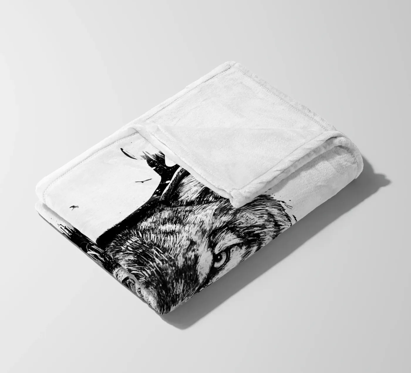 Deer Wolf fleecedeken van Balazs Solti