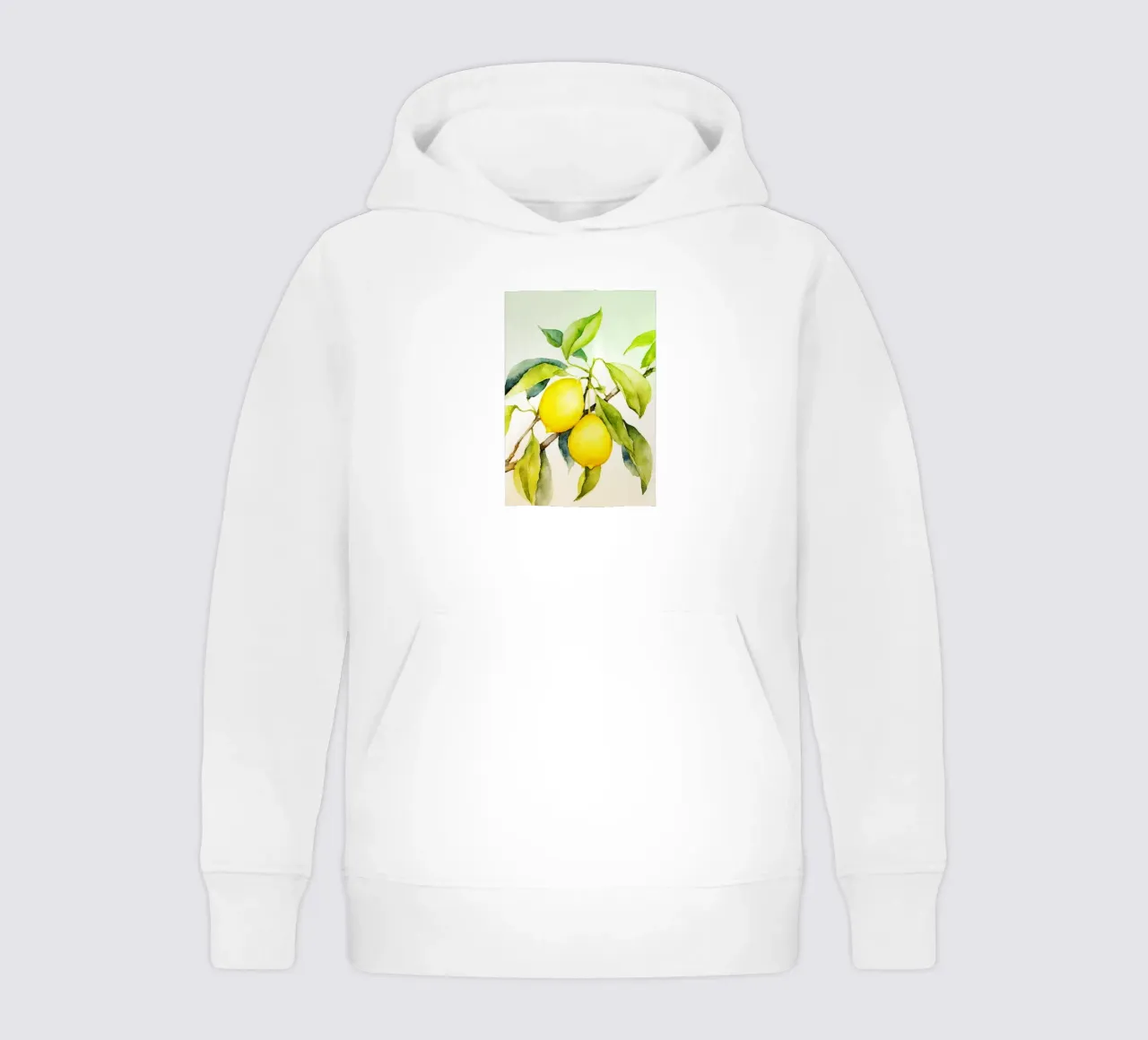 Lemon Watercolor Art kids hoodie by kaiyaraiya