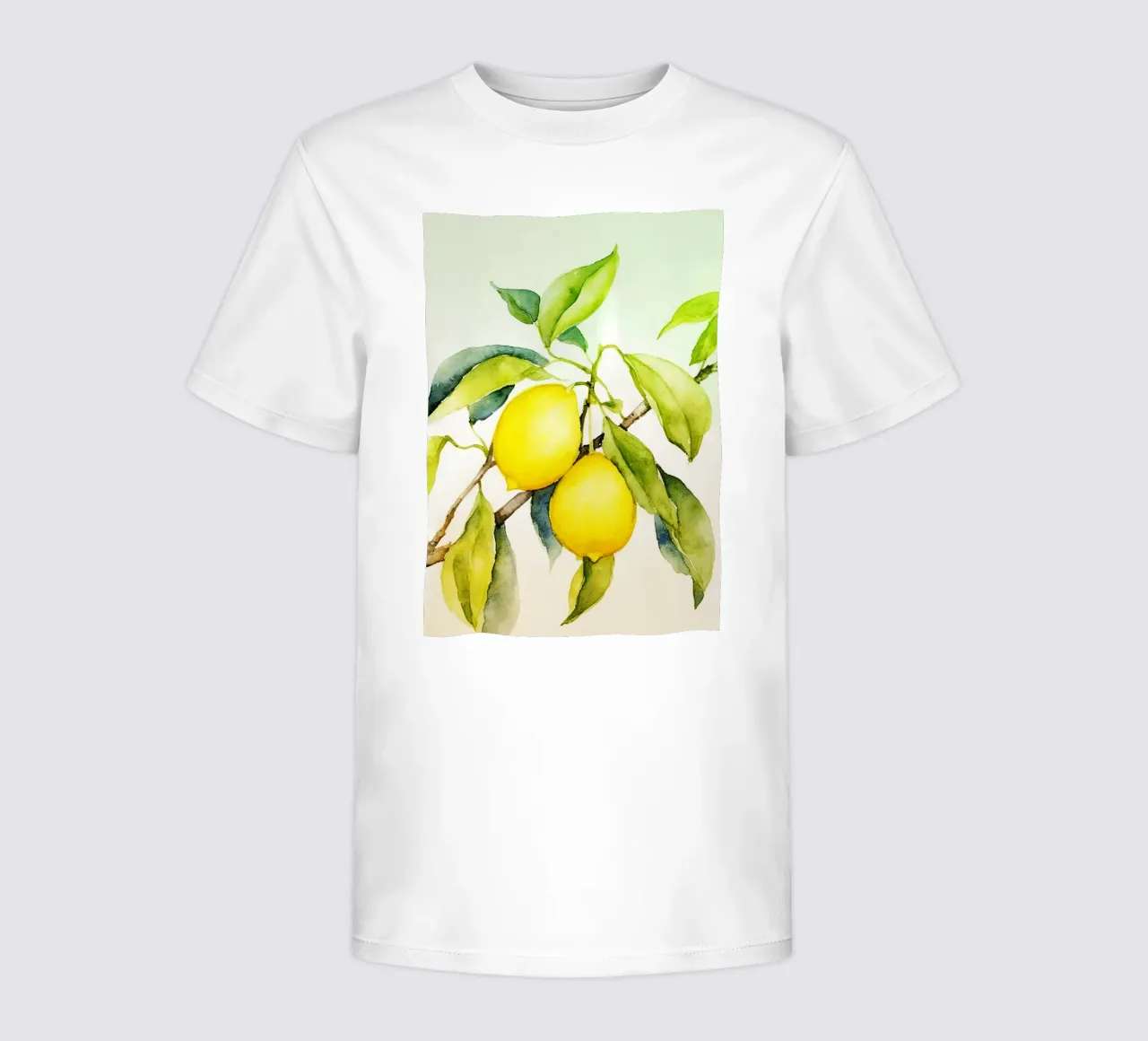 Lemon Watercolor Art kids t-shirt by kaiyaraiya