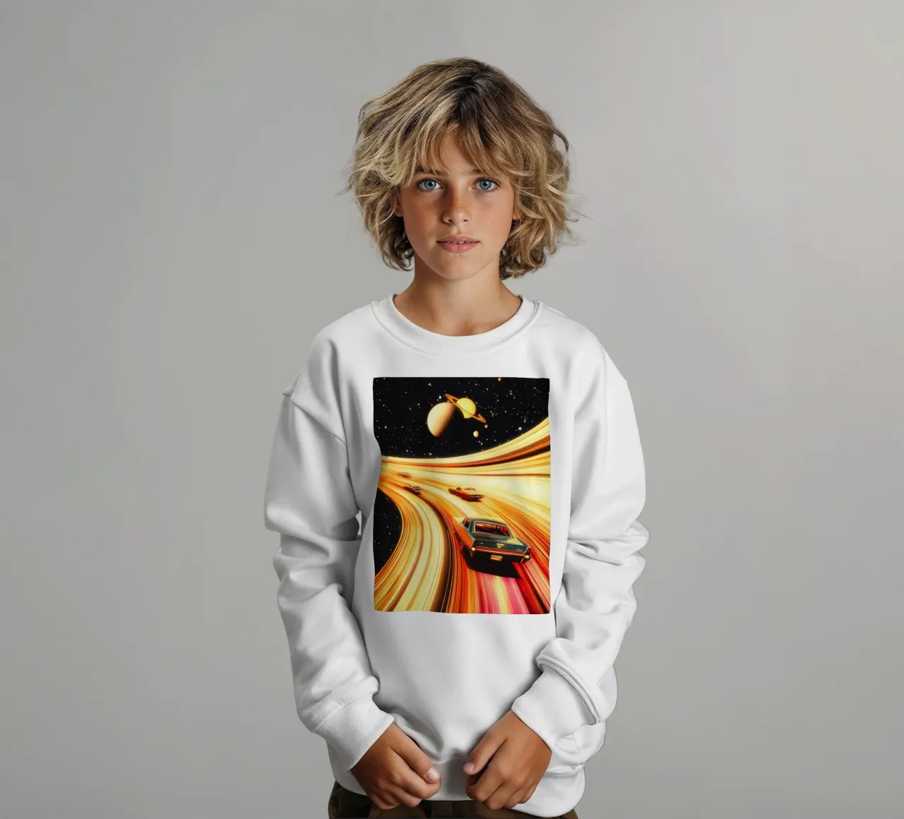 Autostrada di Saturno felpa bambino da Taudalpoi