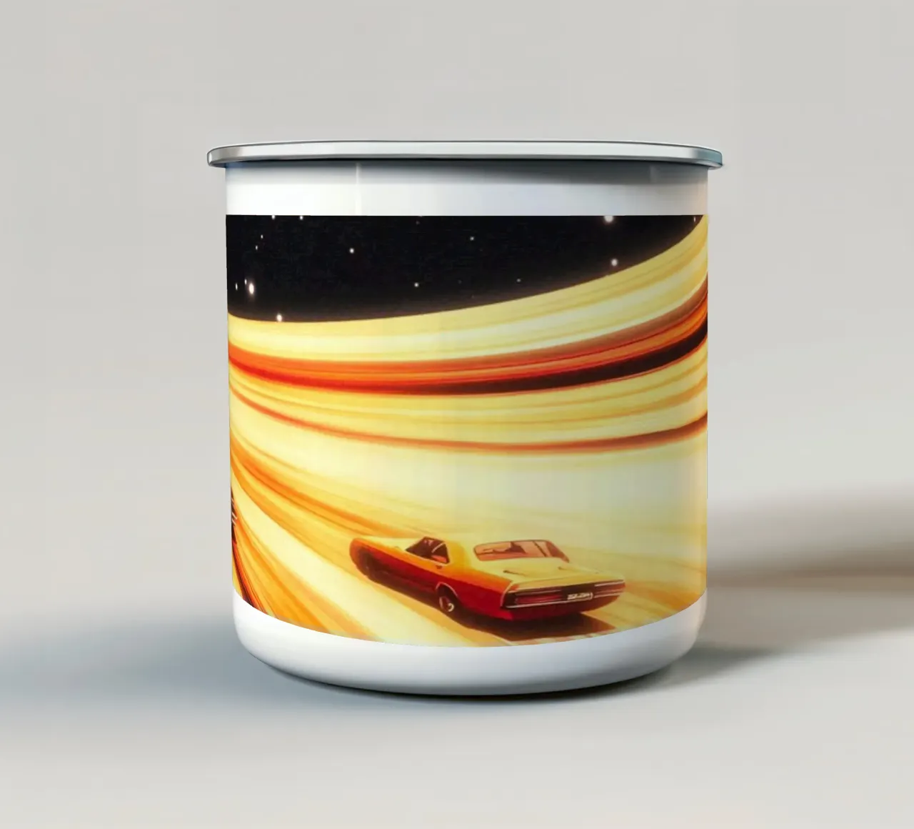 Autostrada di Saturno tazza in smalto da Taudalpoi
