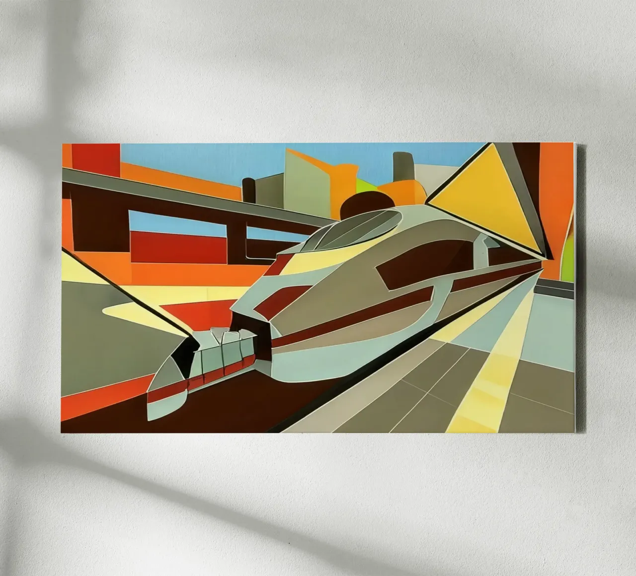 Ausflug_Blick aus Bahnhof_2 Leinwand von Abstract Art by LK