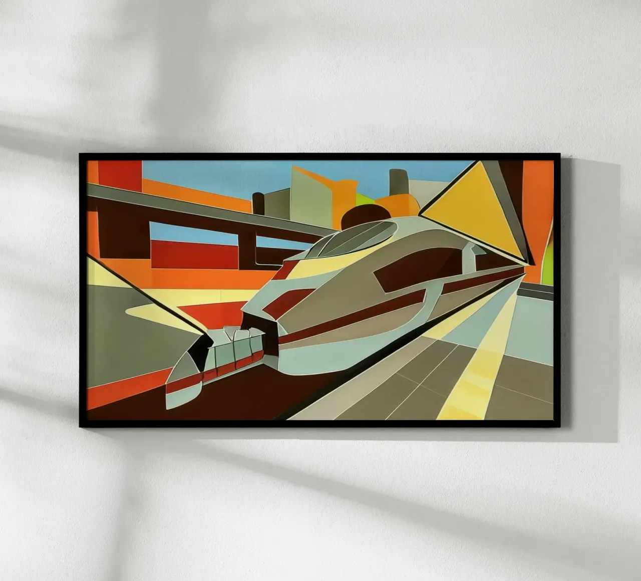 Excursie_uitzicht vanaf station_2 poster van Abstract Art by LK