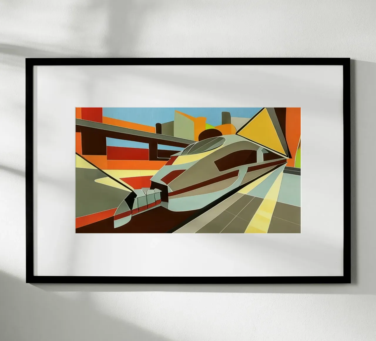 Excursie_uitzicht vanaf station_2 poster van Abstract Art by LK