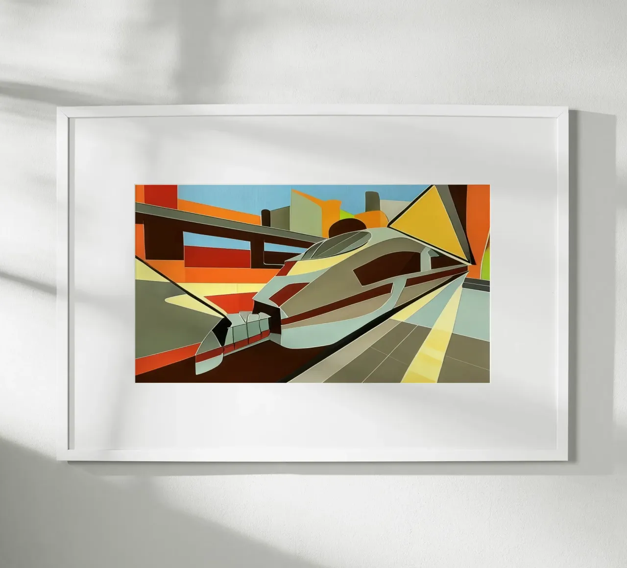 Excursie_uitzicht vanaf station_2 poster van Abstract Art by LK