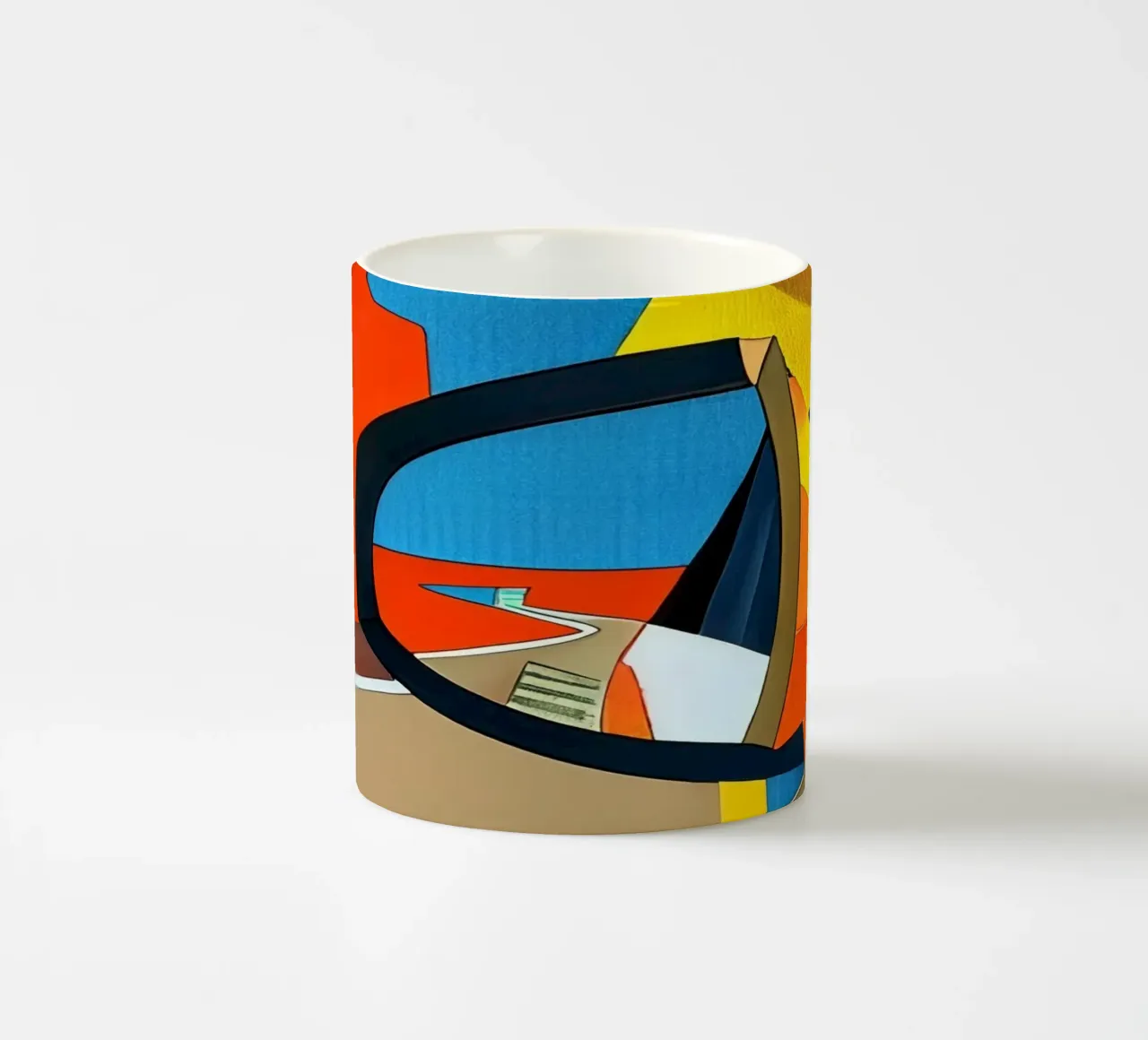 Specchio retrovisore tazza in ceramica da Abstract Art by LK