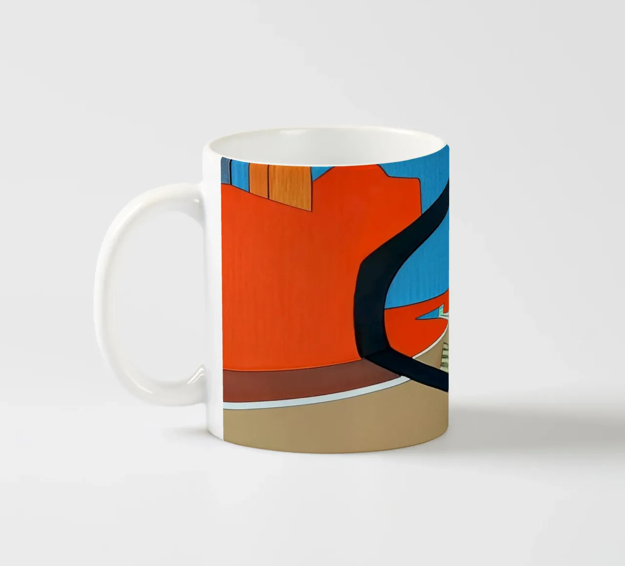 Specchio retrovisore tazza in ceramica da Abstract Art by LK