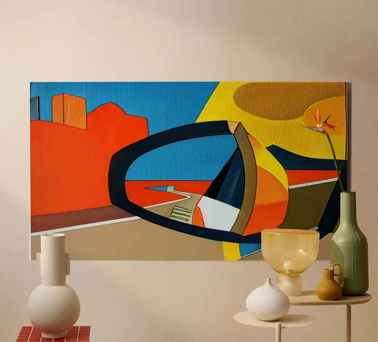 Specchio retrovisore alluminio dibond da Abstract Art by LK