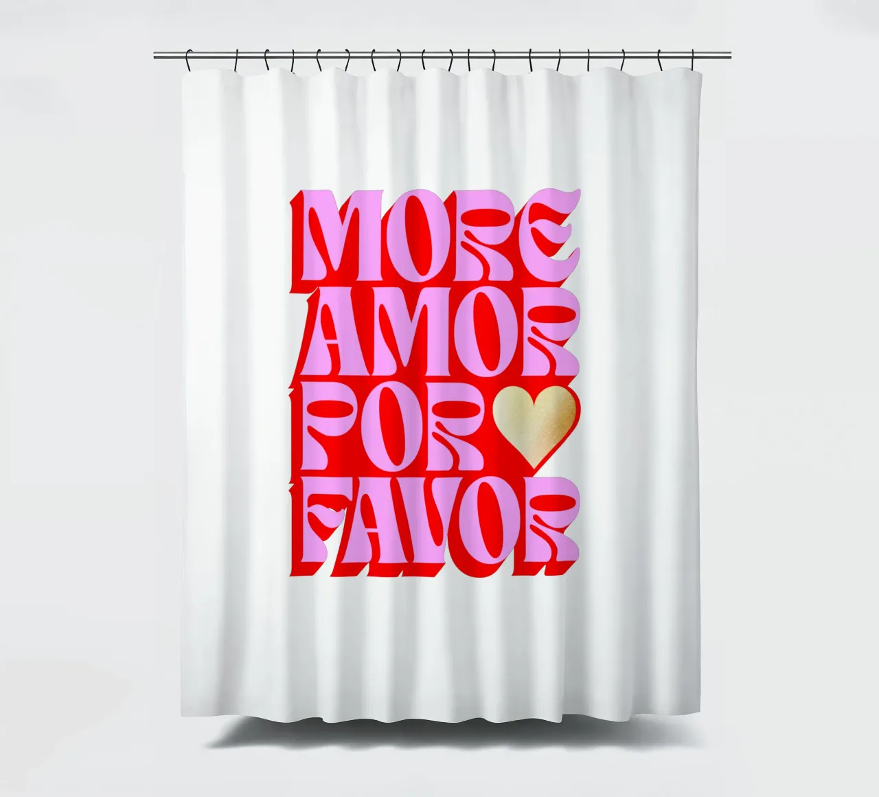 Altro Amor Por Favor - Amore in Dopamina tenda da doccia da Dominique Vari Words