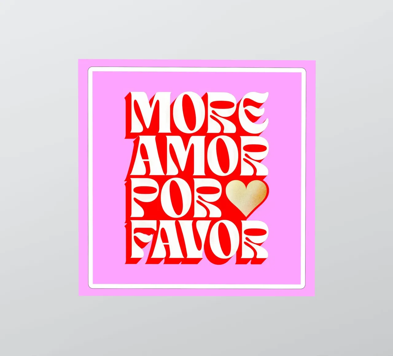 Altro Amor Por Favor - Amore in Dopamina adesivo da Dominique Vari Words