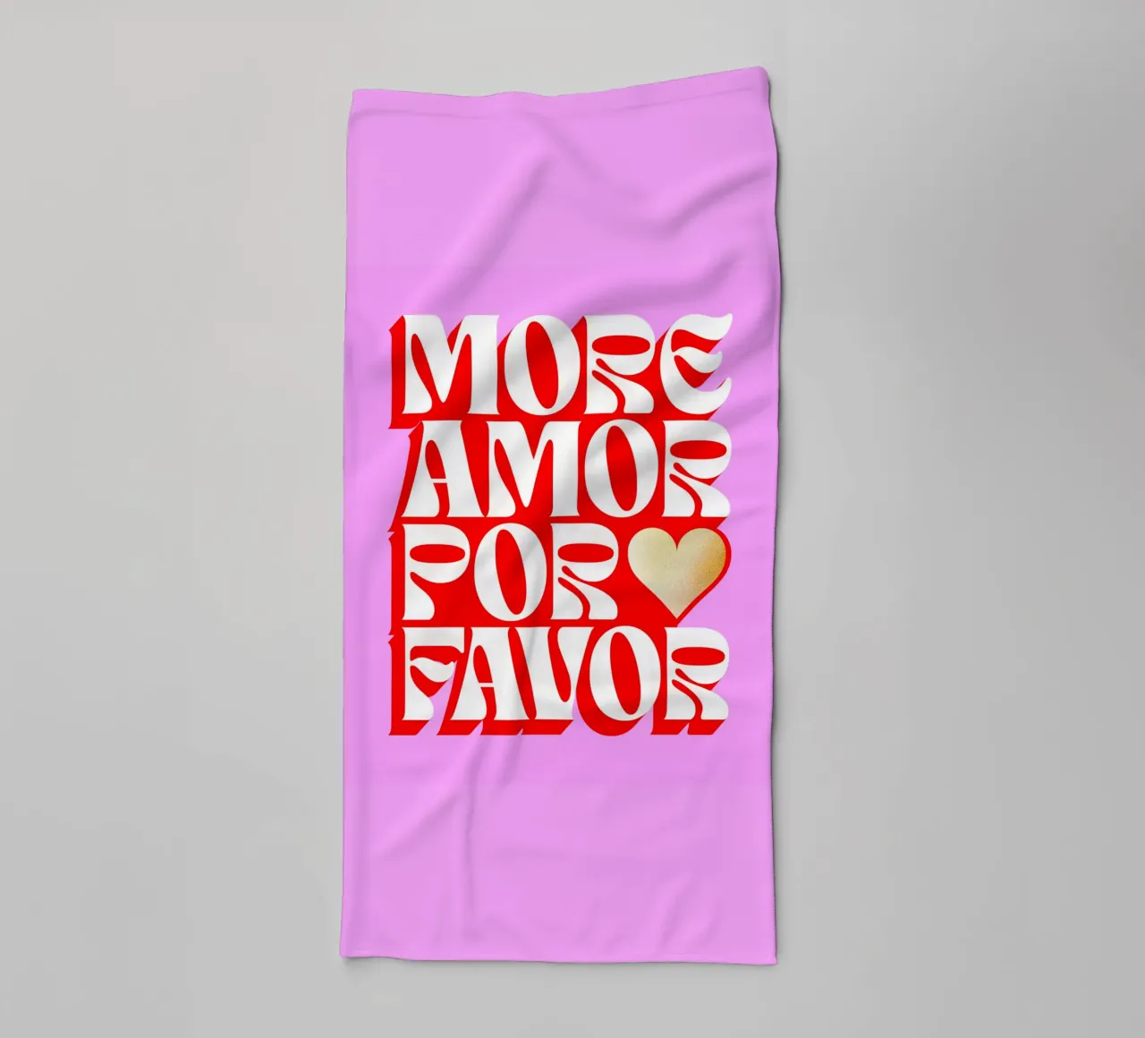 Altro Amor Por Favor - Amore in Dopamina asciugamano da bagno da Dominique Vari Words