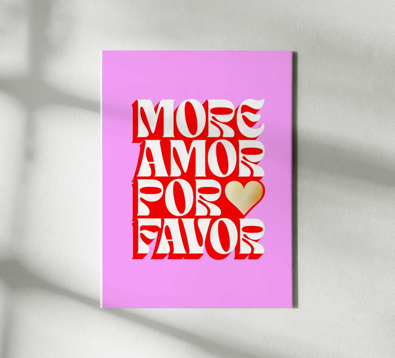 Altro Amor Por Favor - Amore in Dopamina tela con Cornice a cassetta da Dominique Vari Words