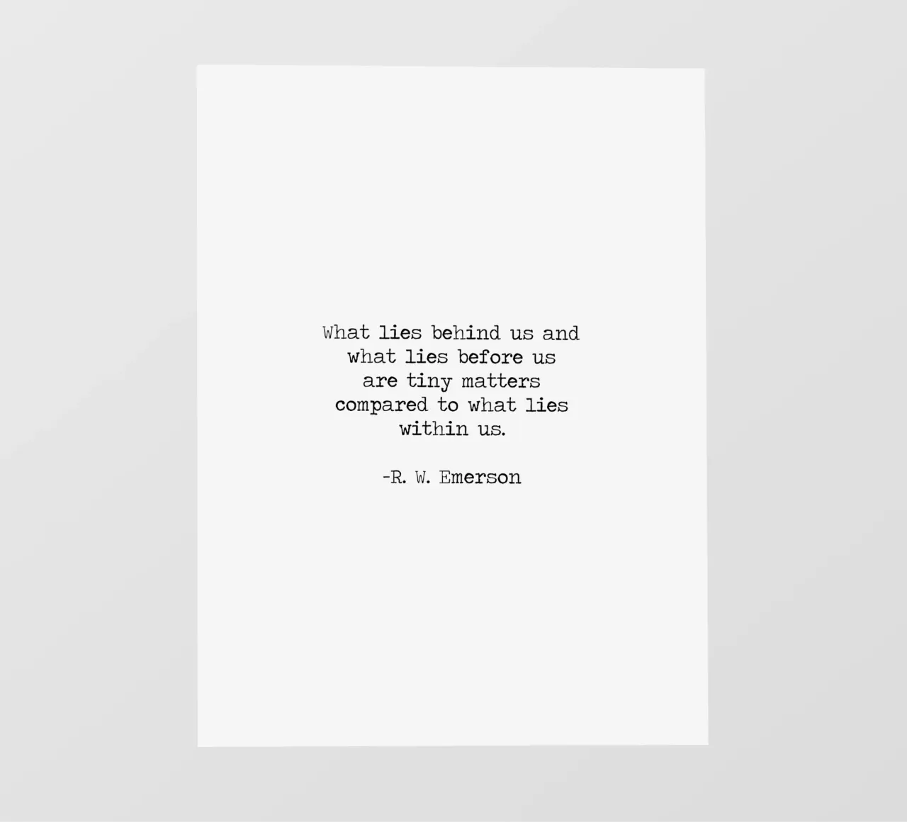 Le piccole cose contano in confronto a quello che c'è dentro di noi - Citazione di Emerson pellicola backlit da Summer Soul Co. - Quotes