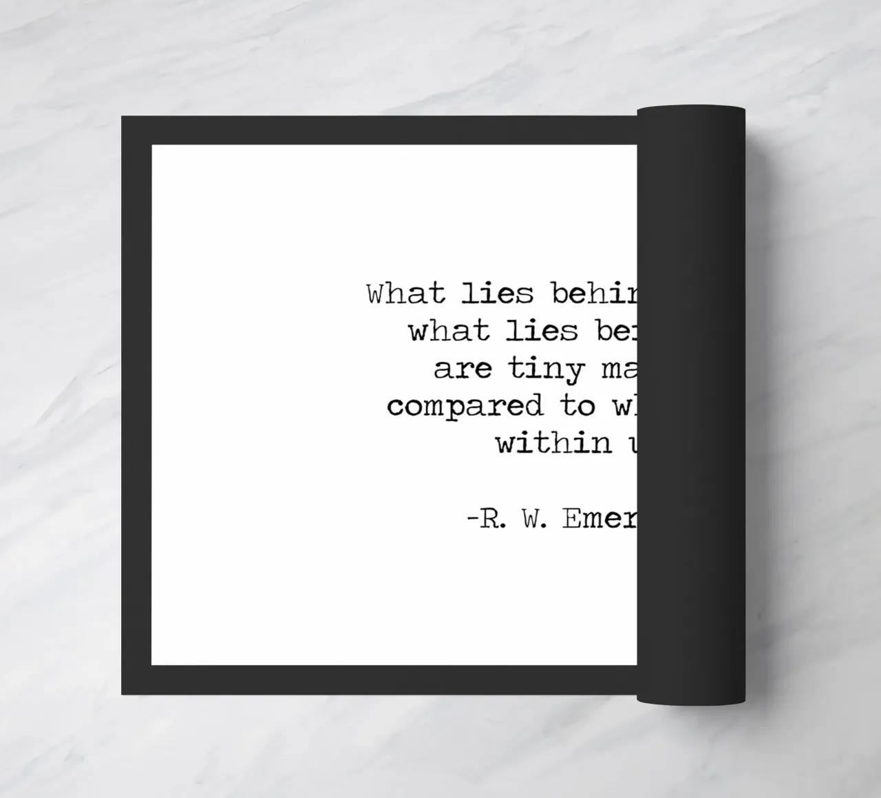 Le piccole cose contano in confronto a quello che c'è dentro di noi - Citazione di Emerson zerbino da Summer Soul Co. - Quotes