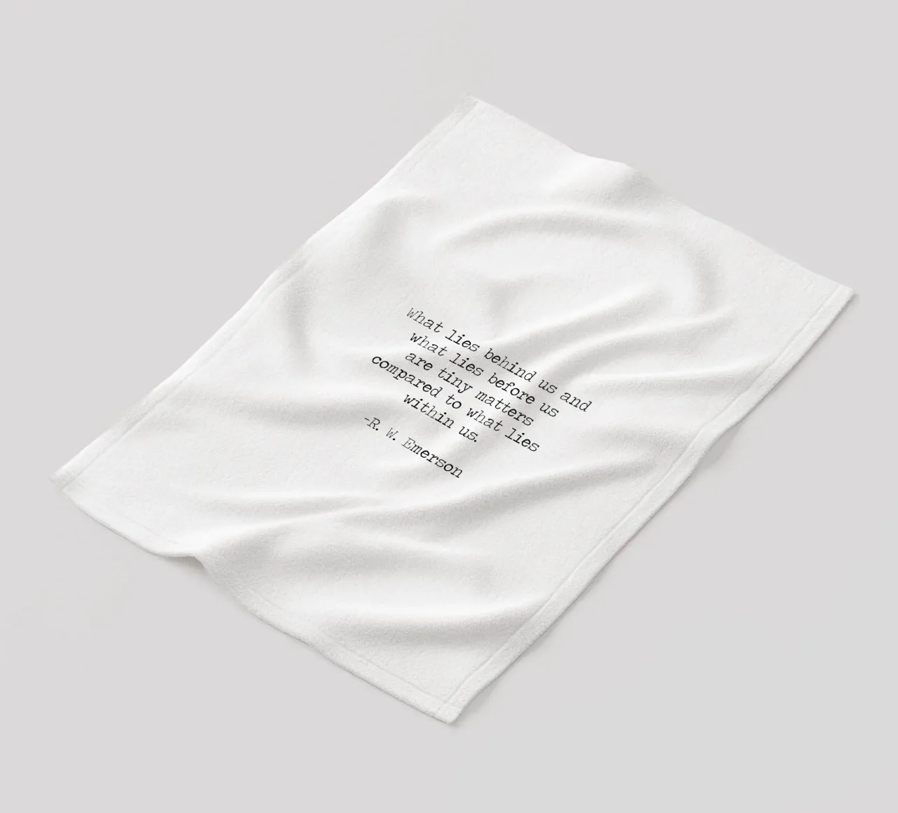 Le piccole cose contano in confronto a quello che c'è dentro di noi - Citazione di Emerson coperta in pile da Summer Soul Co. - Quotes