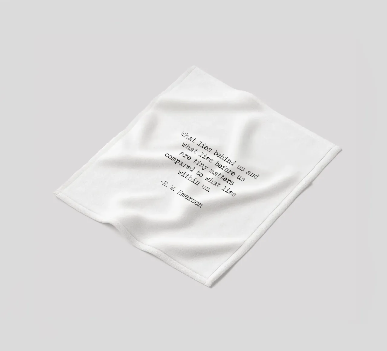 Le piccole cose contano in confronto a quello che c'è dentro di noi - Citazione di Emerson coperta in pile da Summer Soul Co. - Quotes